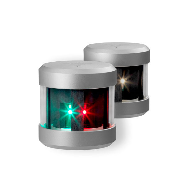 Tricolour LED light with anchor LED lights 2nm, silver